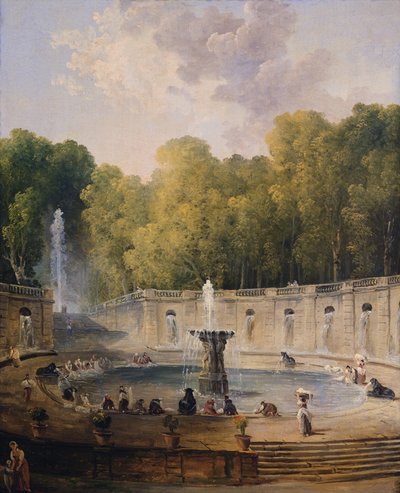 Washerwomen in a Park by Hubert Robert